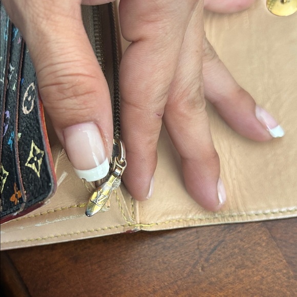 Louis Vuitton Black Multicolor Monogram Sarah Wallet - Picture 6 of 9